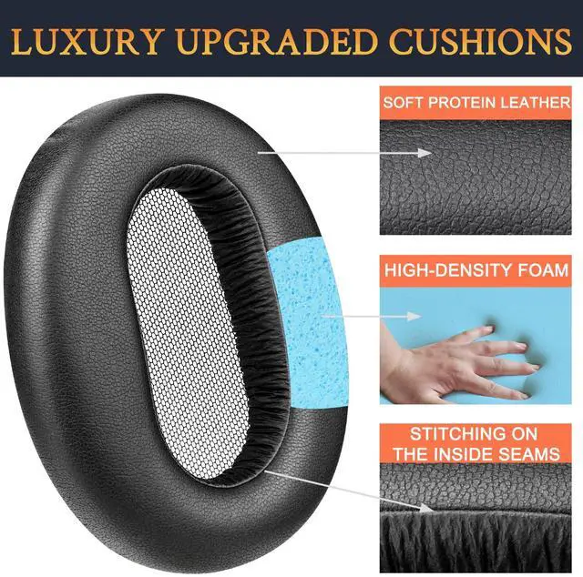 Alt view image 5 of 6 - Earpads for Sony MDR-1AM2 - Black | Not Fit MDR-1A Headphones