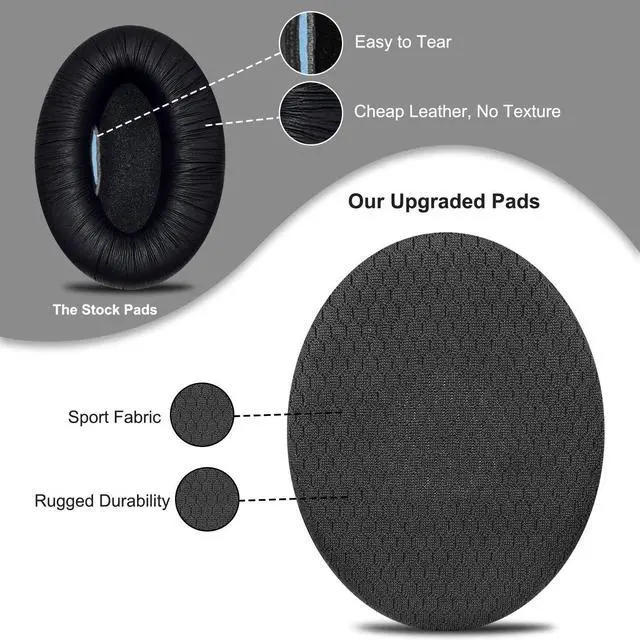 Alt view image 6 of 7 - Mesh Fabric Earpads Replacement for Sennheiser RS120/HDR120/TR120/RS100/RS110/RS115/RS117/RS119/RS135 Headphones, Ear Pads Cushions for TR 120/HDR 120/RS 120/RS 120II/RS 110/RS 135/TR135