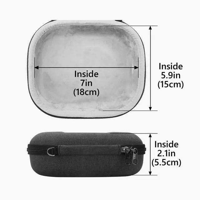 Alt view image 5 of 6 - Shield Headphones Case Compatible with Skullcandy Hesh Evo, Crusher ANC 2/Evo, Venue and More, Replacement Hard Shell Travel Carrying Bag with Cable Storage (Dark Grey)