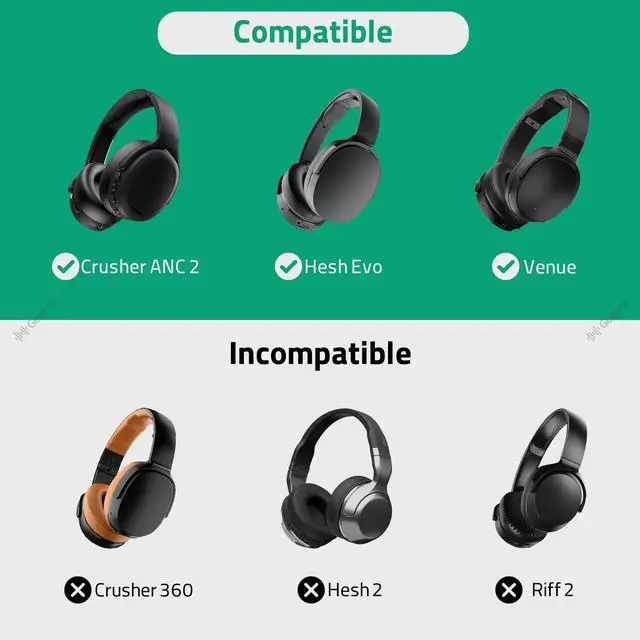 Alt view image 6 of 6 - Shield Headphones Case Compatible with Skullcandy Hesh Evo, Crusher ANC 2/Evo, Venue and More, Replacement Hard Shell Travel Carrying Bag with Cable Storage (Dark Grey)