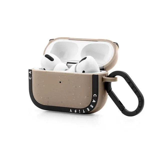 Alt view image 3 of 4 - Airpods Pro (1st/2nd Gen) Bounce Case with Ring - Armor Up - Matte Taupe