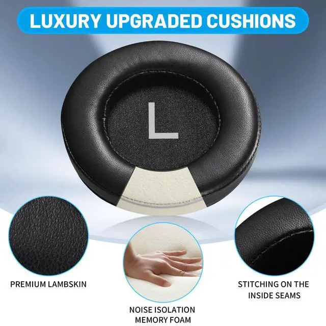 Alt view image 6 of 7 - Lambskin Earpads for AKG K52/K92/K240/K550, Black | for AKG Pro Audio K52/K72/K92/M220/K240/K241/K242/K271/K272/K340/K550/K550 MKII/K550 MKIII/K551/K553/K553 MKII/K553 Pro