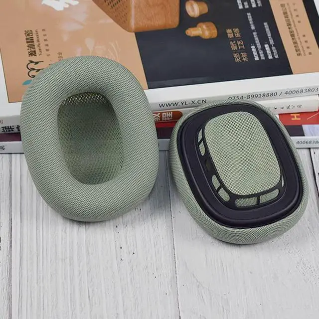 Alt view image 5 of 7 - Ear Cushions for appple AirPods Max Replacement Leather earpads Sweat Proof Ear Cups Cushion Replace for airpod max Headphone with Protein Leather Memory Foam and Magnet (Green)