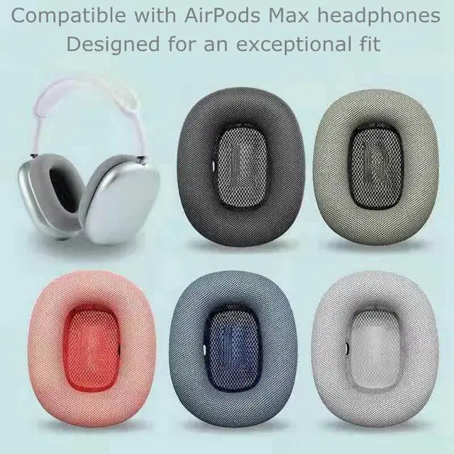 Alt view image 6 of 7 - Ear Cushions for appple AirPods Max Replacement Leather earpads Sweat Proof Ear Cups Cushion Replace for airpod max Headphone with Protein Leather Memory Foam and Magnet (Green)