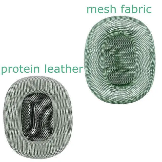 Alt view image 4 of 7 - Ear Cushions for appple AirPods Max Replacement Leather earpads Sweat Proof Ear Cups Cushion Replace for airpod max Headphone with Protein Leather Memory Foam and Magnet (Green)