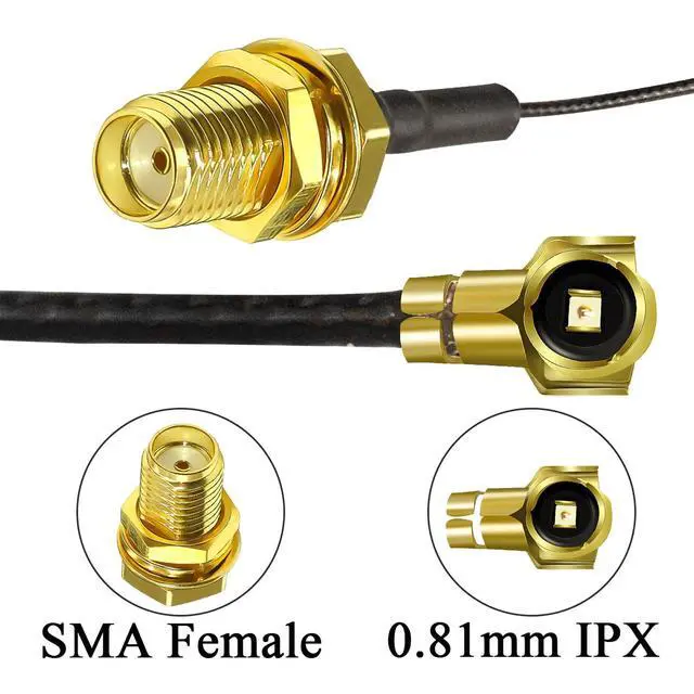 Alt view image 6 of 6 - 10-Pack IPX U.FL to SMA Female WiFi Antenna Cable | 50 ohm impedance, 6 inches (15cm) length, for extending WiFi antennas on routers and IoT boards