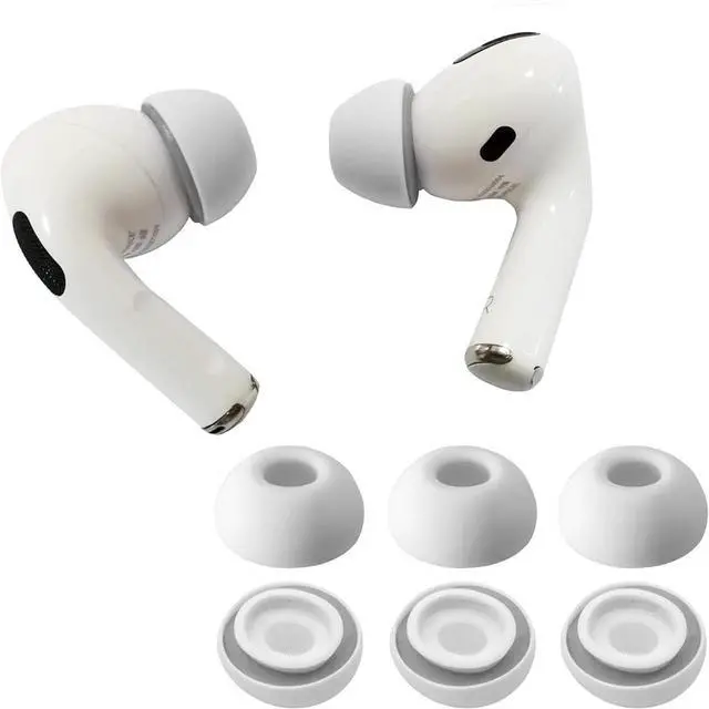 Main image of Patented Memory Foam Ear Tips for AirPods Pro 1st&2nd Gen w/Silicone Shield. No Silicone Eartips Pain. Anti-Slip Eartips. Fit in The Charging Case, 3 Pairs (Large)