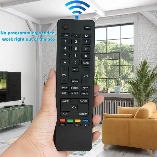 Alt view image 2 of 6 - Universal Replacement Remote Control Compatible for Haier TV 40D2500 39D3005 32D3005 32D2000 28E2000 65UF2505 65D3550 50UG6550G LE39M600M80 Televisions
