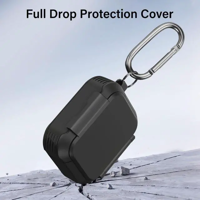 Alt view image 6 of 6 - Protective Case Compatible with AirPods Pro 3 | Built-in Mirror & Phone Stand, MagSafe Ready, Shockproof Earbud Cover Design for AirPods Pro 3rd Generation