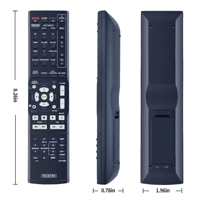 Alt view image 7 of 7 - AXD7660 Remote Control Replaced fit for Pioneer Audio Video AV Receiver VSX-522-K/VSX-522 / VSX522K / VSX522 / 5 Channel A/V Receiver