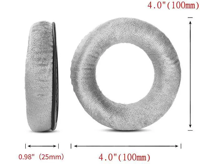Alt view image 3 of 7 - DT770 Replacement Earpads for beyerdynamic DT770/DT990/DT880/PRO Headphones | with High Density Foam - Silver