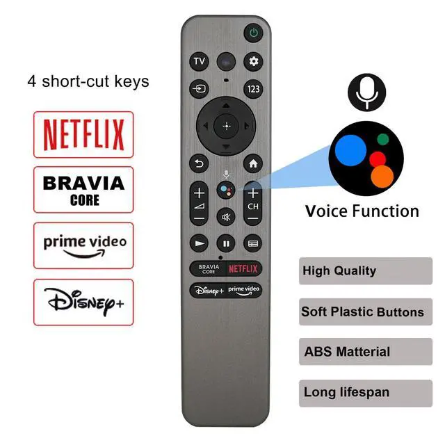 Alt view image 2 of 7 - Voice RMF-TX900U Remote Control for Sony TV KD-55X80CK/ 65X80CK/ 85X80CK, XR-42A90K/ 48A90K/ 55A80CK/ 55A95K/ 55X90CK/ 65A80CK/ 65A95K/ 65X90CK/ 65X95K/ 75X90CK/ 75X95K/ 85X95K/ 85Z9K