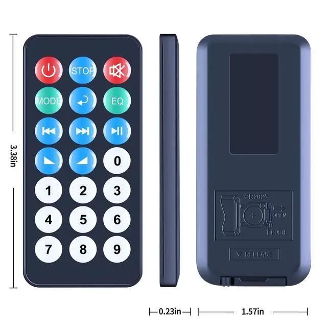 Alt view image 4 of 4 - Replacement Remote Control for Rockville Dual 15" Karaoke Machine RPG2X15, for Gemini AS-15BLU-PK, for Acoustic AA15LBS AA15BT AA8B, for Pyle PPHP1249KT PPHP82SM PS65ACT PPHP122SM PPHP152SM