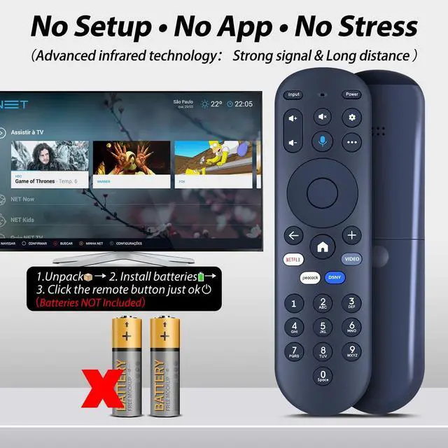 Alt view image 4 of 7 - New IR(No Voice) Remote Control Replacement MG3-R34010 / 297107 for Hisense X UHD LED XClass TV 43A6GX 50A6G R34010BA00-00001, for Pioneer Xumo TV PN50-751-24U CP-RC1NA-23