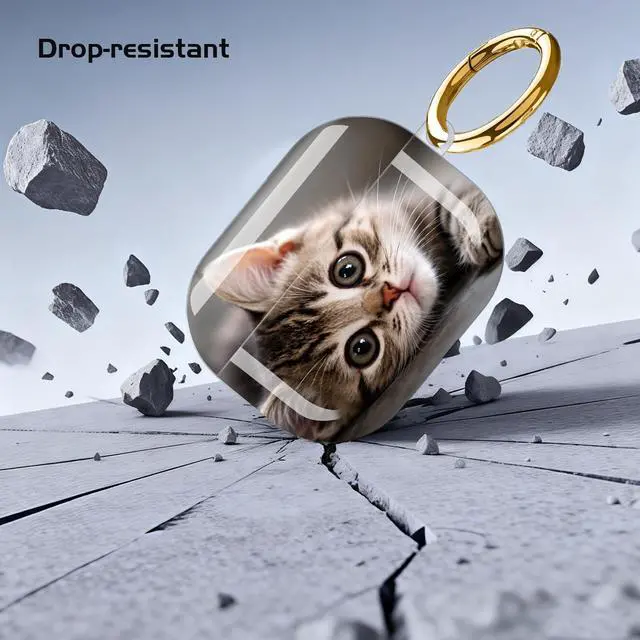 Alt view image 5 of 7 - Compatible with AirPod Pro 3 Case,Shockproof Protective Cover with Keychain, Wireless Charging Case Perfect for Women, Trendy Design for AirPod Pro 3rd Generation(Cute Cats)