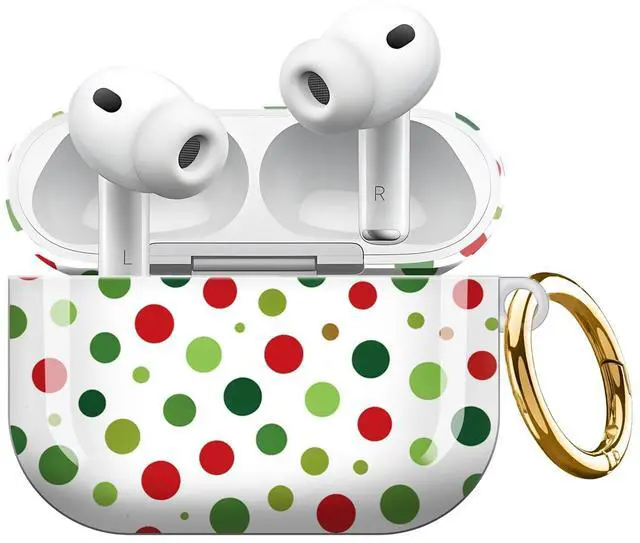 Main image of Compatible with AirPod Pro 3 Case,Shockproof Protective Cover with Keychain, Wireless Charging Case Perfect for Women, Trendy Design for AirPod Pro 3rd Generation(Red Green Polka Dot)