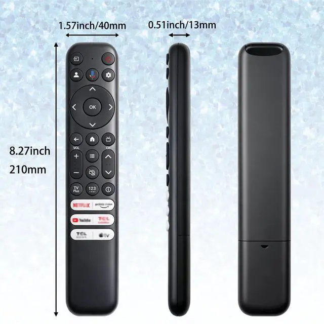 Alt view image 7 of 7 - Voice Remote Control RC813 New Replacement Compatible with TCL Google TV Compatible with FHD HDR LED QLED QD-Mini 4K UHD Smart TVs S3/S4/S5/Q5/Q6/Q7/QM7/QM8 Series