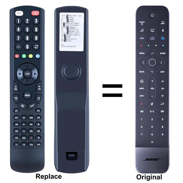Alt view image 2 of 7 - Replacement Remote Control for Bose Smart Soundbar 700 809954-0020 Only