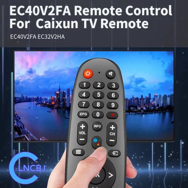 Alt view image 2 of 6 - EC40V2FA Replace Remote Control Compatible with Caixun Android TV EC32V2HA