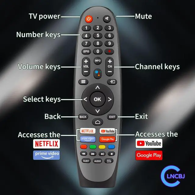 Alt view image 5 of 6 - EC40V2FA Replace Remote Control Compatible with Caixun Android TV EC32V2HA