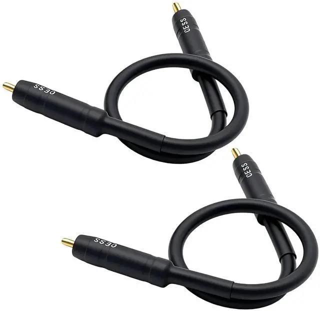 Alt view image 6 of 6 - RCA Preamp Jumper Cable, Male to Male, 12AWG Soft Link, 1 ft, 2-Pack