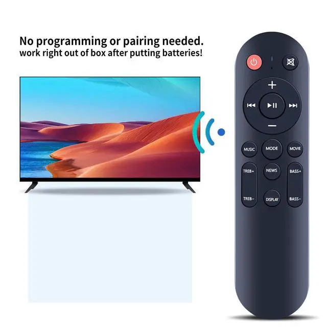 Alt view image 3 of 6 - New Replacement Remote Control for MEREDO 2.1CH 37 Inch Sound Bar for Smart TV with Subwoofer, for MEVOSTO D7H Soundbar