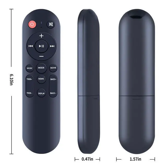 Alt view image 6 of 6 - New Replacement Remote Control for MEREDO 2.1CH 37 Inch Sound Bar for Smart TV with Subwoofer, for MEVOSTO D7H Soundbar