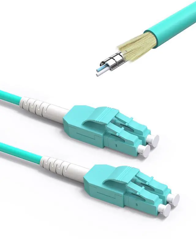 Main image of OM3 LC to LC Fiber Patch Cable Armored Uniboot, Multimode Fiber Jumper MM Optical Patch Cord Cable for SFP+ Transceivers 10GB 50/125µm LSZH -18M/60FT 1pack