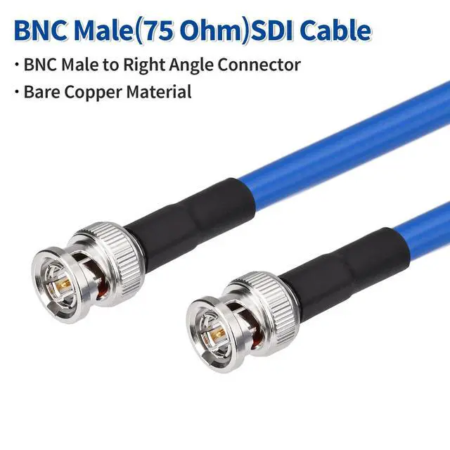 Alt view image 2 of 5 - 12G SDI Cable 2FT BNC Male to Male Video Coaxial Cable RG6 Coaxial Cable 75 Ohm Ultra Low Loss for 8K 4K 6G-SDI 3G Video Security Camera SDI Converter(Straight,1 Pcs)