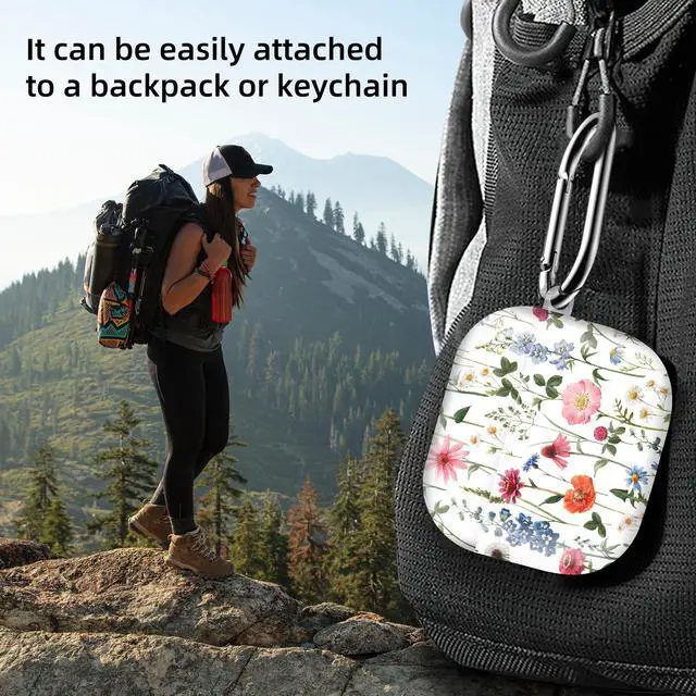 Alt view image 2 of 6 - Compatible with AirPod 4th Generation 2024 Case, Shockproof Anti-Drop Protective Cover, Cute Case for Women Men with Keychain(Cute Wild Floral)