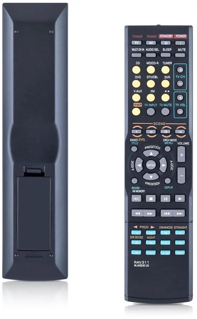 Main image of RAV311 WJ40930US Replacement Remote for Yamaha AV Receiver RX-V361 | For YAMAHA RAV311, WJ40930US, RX-V361, RX-V361BL Replacement AV Receiver Remote Control
