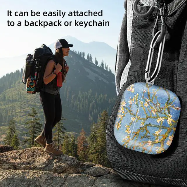 Alt view image 2 of 6 - Compatible with AirPod 4th Generation 2024 Case, Shockproof Anti-Drop Protective Cover, Cute Case for Women Men with Keychain(Vintage Blossoming Tree)