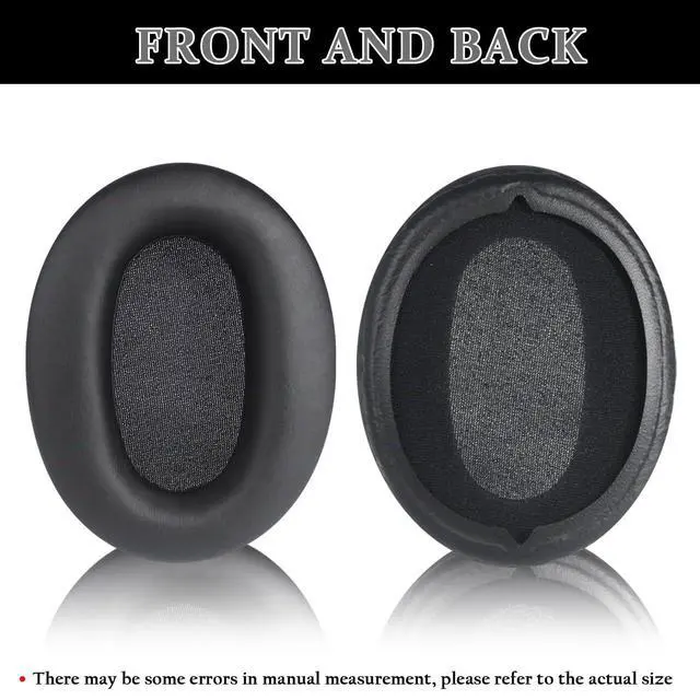 Alt view image 3 of 6 - 2-in-1 WH-XB910N Replacement Earpads/Silicone Headband Pad for Sony WH-XB910N Headphones, Protein Leather Cushions with Memory Foam, Silicone Zipper Headband Protector Cover (Black)