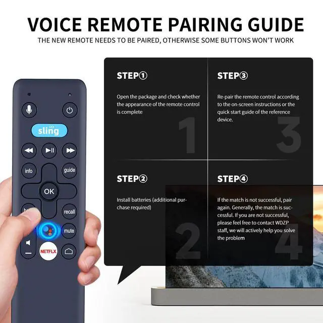 Alt view image 4 of 7 - New Remote Control Replacement fit for Sling AIRTVMINI AirTV Mini
