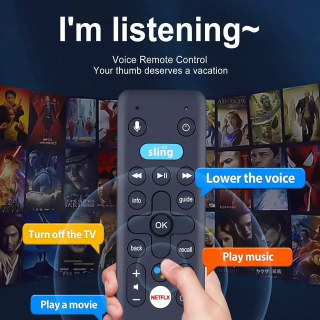 Alt view image 3 of 7 - New Remote Control Replacement fit for Sling AIRTVMINI AirTV Mini