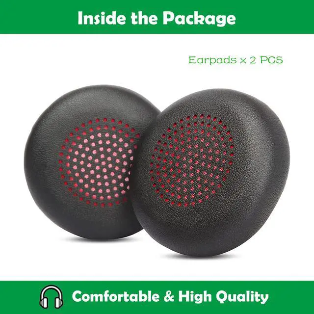 Alt view image 3 of 6 - Replacement Earpads Cushions for Poly Voyager Focus UC/Focus 2 UC | Protein Leather & Memory Foam, Easy to Clean, Ear Pads Compatible with Poly Voyager Focus UC / Voyager Focus 2 UC Headphones