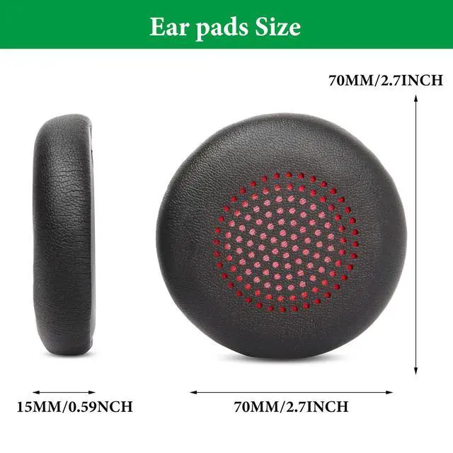 Alt view image 6 of 6 - Replacement Earpads Cushions for Poly Voyager Focus UC/Focus 2 UC | Protein Leather & Memory Foam, Easy to Clean, Ear Pads Compatible with Poly Voyager Focus UC / Voyager Focus 2 UC Headphones