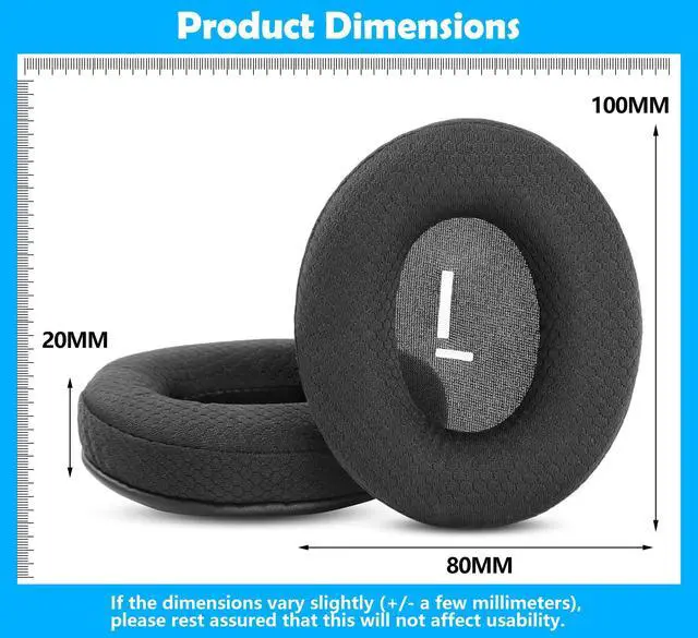 Alt view image 5 of 6 - Life 3 Earpads Replacement Compatible with Doqaus Life 3 Wireless Headphone,earpads for Doqaus Life 3 Wireless Headphone (Breathable, Black)