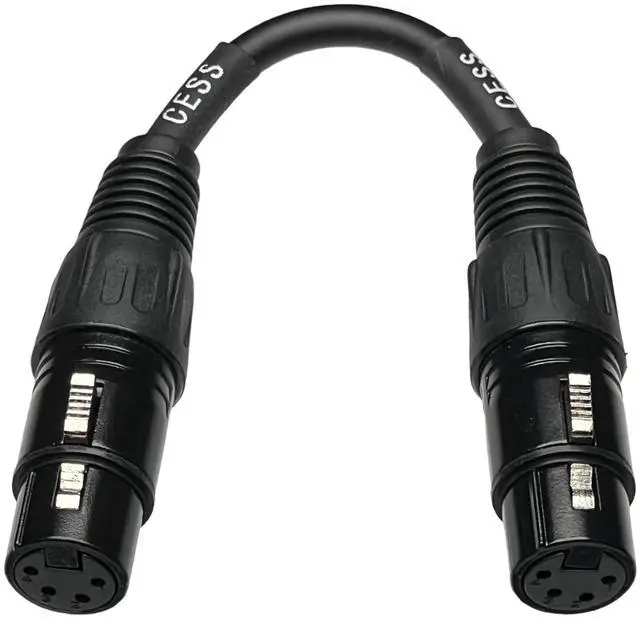 Main image of CESS-245-4i Balanced 4-Pin XLR Female to Female, Headphone Audio Coupling/Gender Change Cable, Single (4 Inches)