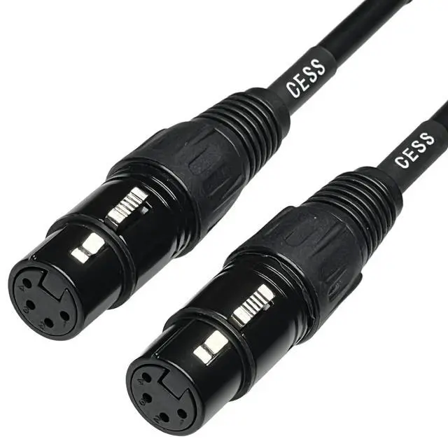 Alt view image 3 of 6 - CESS-245-4i Balanced 4-Pin XLR Female to Female, Headphone Audio Coupling/Gender Change Cable, Single (4 Inches)