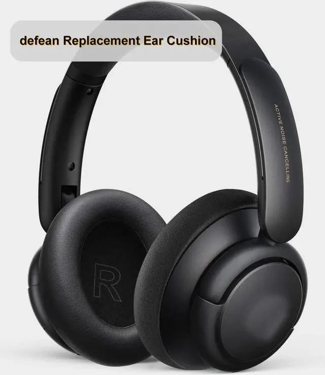 Alt view image 7 of 7 - Earpads for Anker Soundcore Life Q30 / Q35 BT Headphones-Black | Soft Protein Leather and High-Density Memory Foam,Replacement Ear Cushion for Life Q30 / Q35