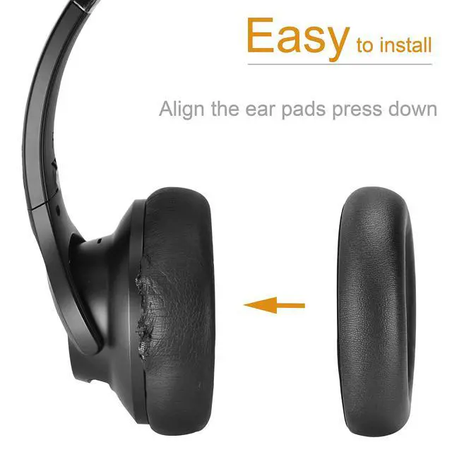 Alt view image 5 of 7 - Earpads for Anker Soundcore Life Q30 / Q35 BT Headphones-Black | Soft Protein Leather and High-Density Memory Foam,Replacement Ear Cushion for Life Q30 / Q35