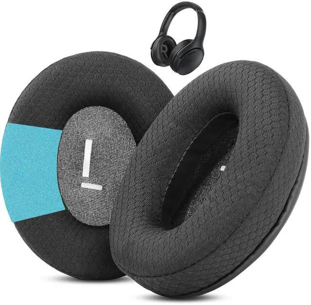 Main image of H19 IPO Ear Pads Replacement for Mpow H19 IPO Bluetooth 5.0 Headphones | Ear Cushions High-Density Noise Cancelling Fabric Earpads - Black
