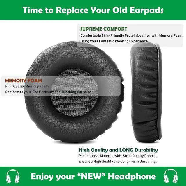 Alt view image 5 of 6 - Premium Replacement Earpads Cushions Compatible with Telex Airman 750 Aviation Headset Ear Pads with Softer Protein Leather and Memory Foam
