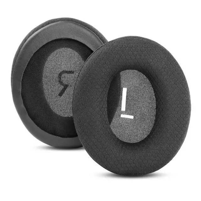 Alt view image 5 of 7 - H19 IPO Ear Pads Replacement for Mpow H19 IPO Bluetooth 5.0 Headphones | Ear Cushions High-Density Noise Cancelling Fabric Earpads - Black