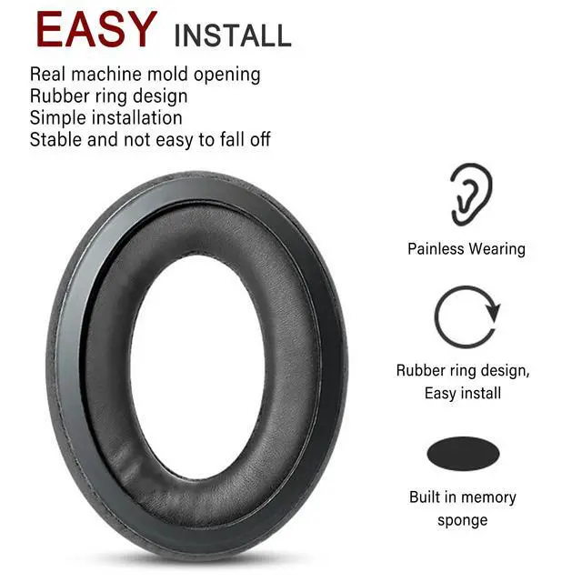 Alt view image 3 of 7 - HD598 Ear Pads Cushions Replacement Compatible with Sennheiser HD598SE, HD598CS, HD595, HD599, HD599 SE,HD515,HD558,HD555,PC360 Headphones Ear Cushions Ear Muffs Memory Foam Earpads