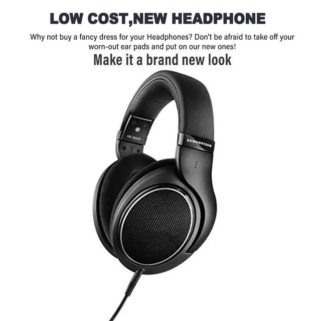 Alt view image 4 of 7 - HD598 Ear Pads Cushions Replacement Compatible with Sennheiser HD598SE, HD598CS, HD595, HD599, HD599 SE,HD515,HD558,HD555,PC360 Headphones Ear Cushions Ear Muffs Memory Foam Earpads