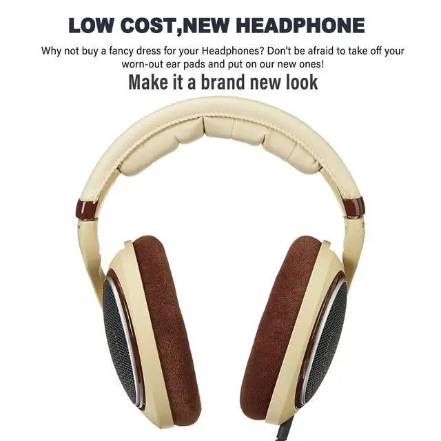 Alt view image 2 of 7 - HD598 Ear Pads Cushions Replacement Compatible with Sennheiser HD598SE, HD598CS, HD595, HD599 SE,HD515,HD518,HD555,HD558,PC360 Headphones Ear Cushions Ear Muffs Memory Foam Earpads