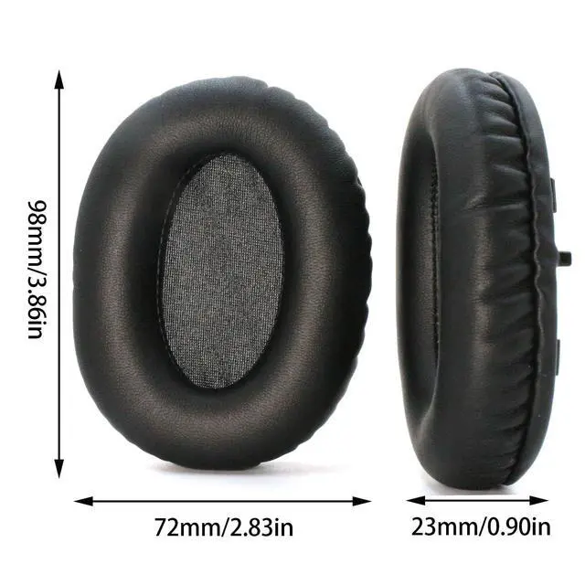 Alt view image 5 of 6 - Replacement Ear Pads for Razer Opus X Headphones - Black | Noise Isolating Protein Leather & Memory Foam Cushions for Ultimate Comfort - Easy Install Ear Cups