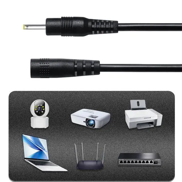 Alt view image 2 of 7 - 2.5x0.7mm Male to Female Extension Cable Power Cord for Lamp Speakers Headphones Multiple Lengths 1/2/3/5m
